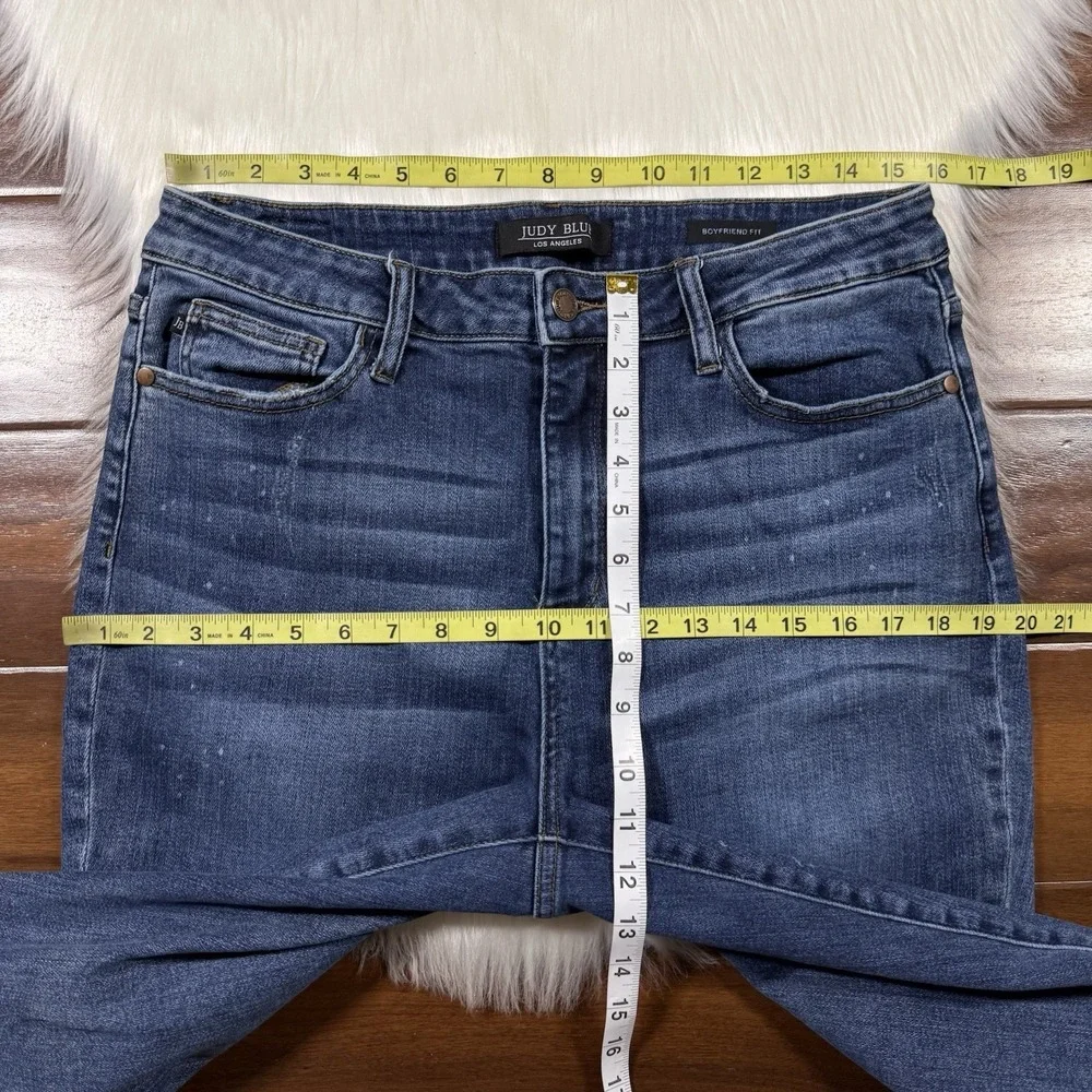 Judy Blue Women's Size 32 Bleach Splash Boyfriend Fit Denim‎ Jeans